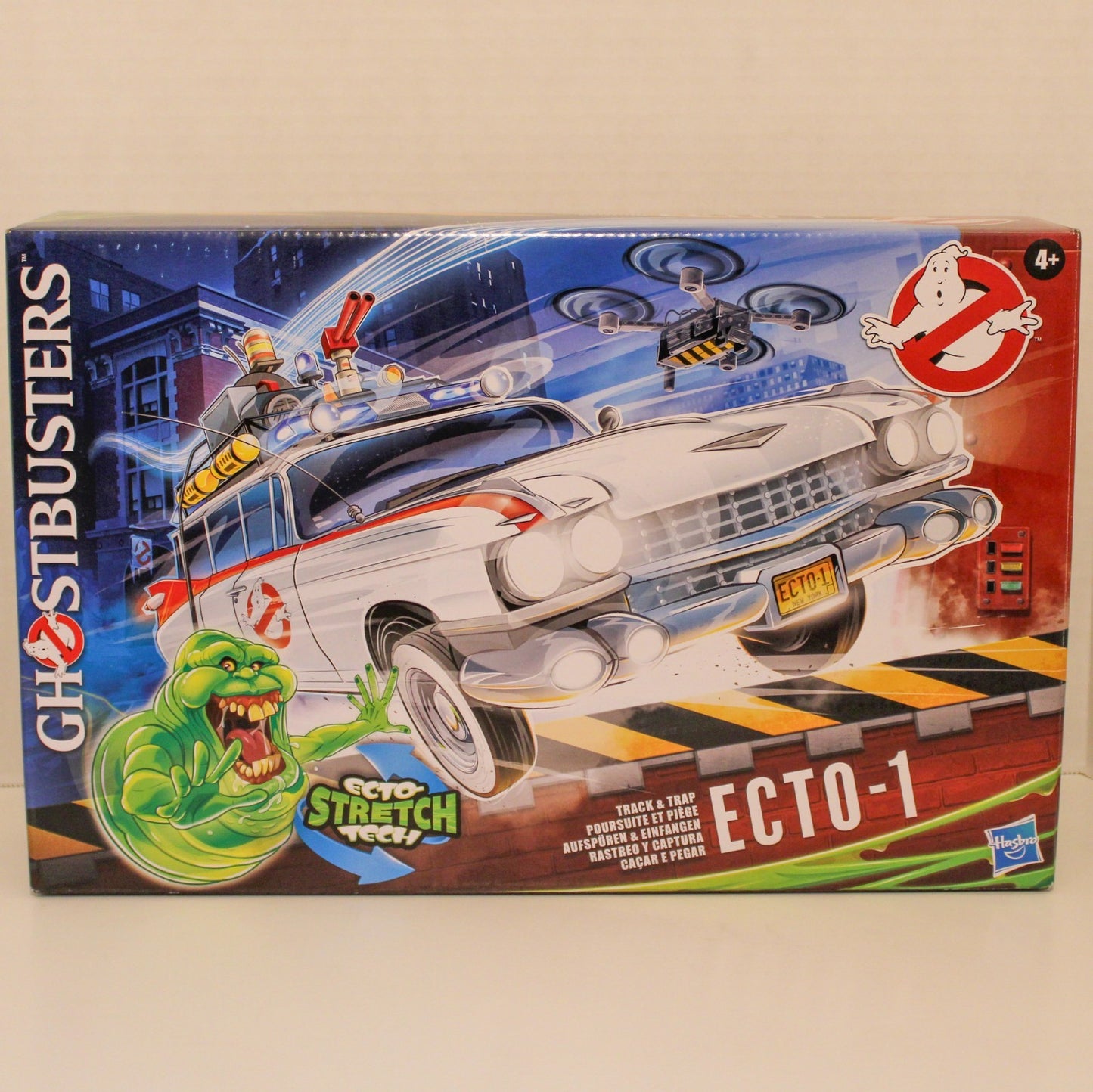 2024 Hasbro Ghostbusters Track & Trap Ecto-1 Vehicle with Stretch Tech Slimer