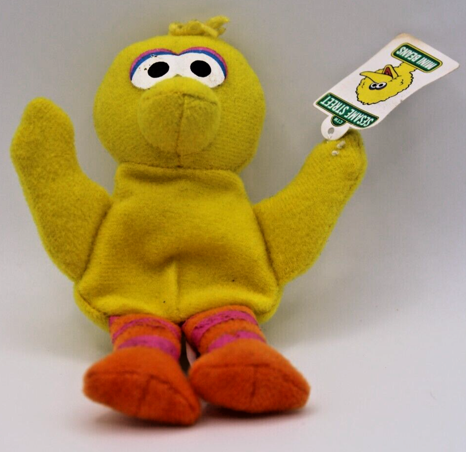 Kellogg Sesame Street Mini Bean Big Bird Beanie Plush VTG 1999 Toy Stuffed