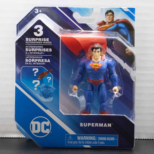 DC Superman and Combat Batman 4 Inch Spinmaster Figures w/ Surprise Accessories