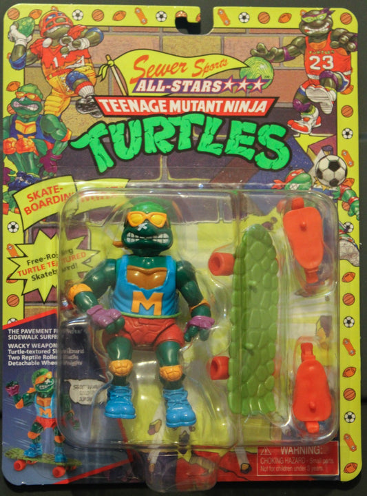 40 Years Of Teenage Mutant Ninja Turtles Retro Classic Skate Boardin Mike Figure