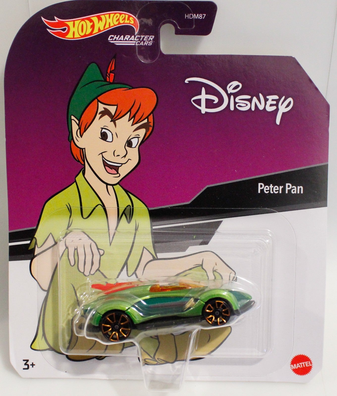 2 Hot Wheels Disney Character Cars Hercules and Peter Pan
