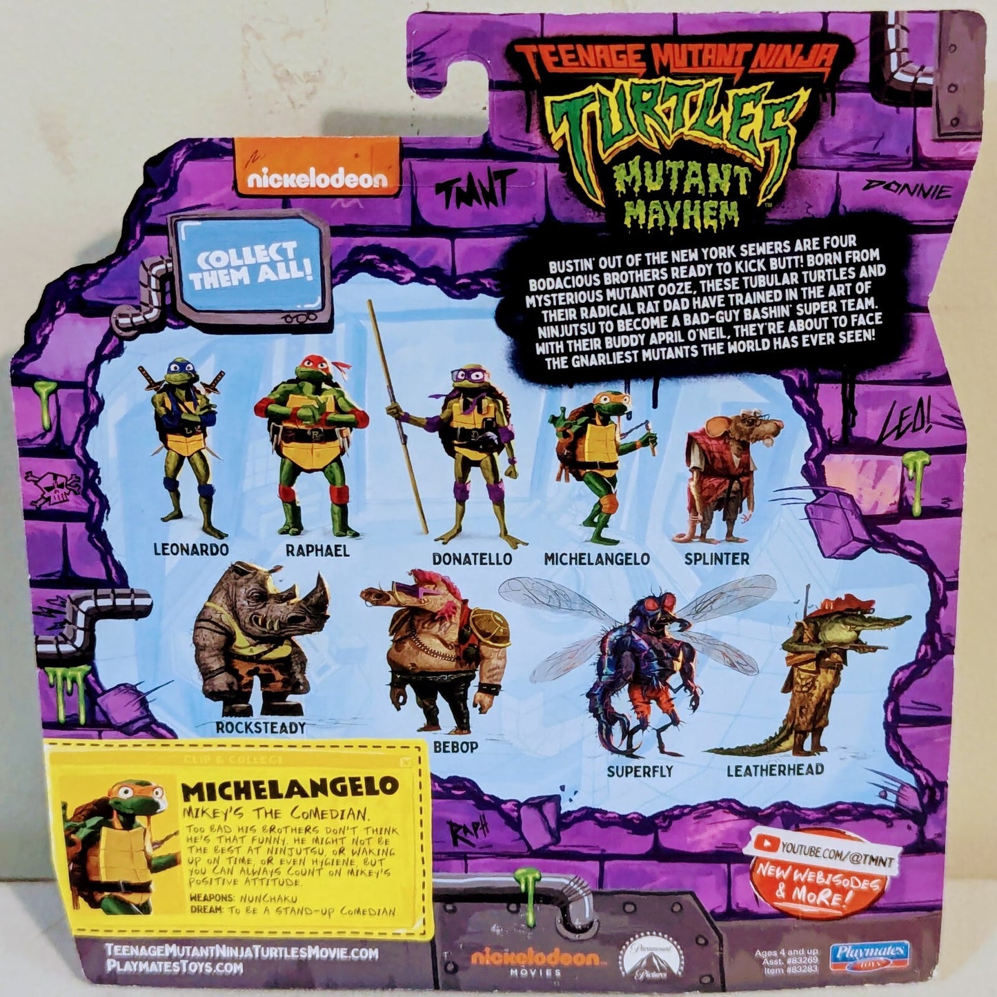 Playmates Teenage Mutant Ninja Turtles Mutant Mayhem Michelangelo Figure