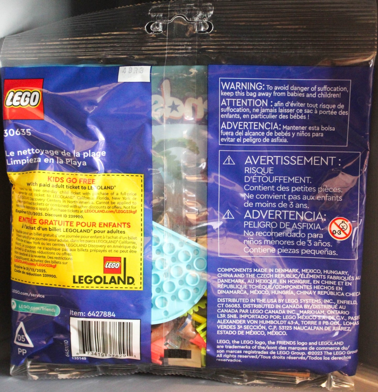 3 LEGO Friends- 41442 Vet Clinic Resc Buggy 30633 Beach Cleanup 30635 Skate Ramp