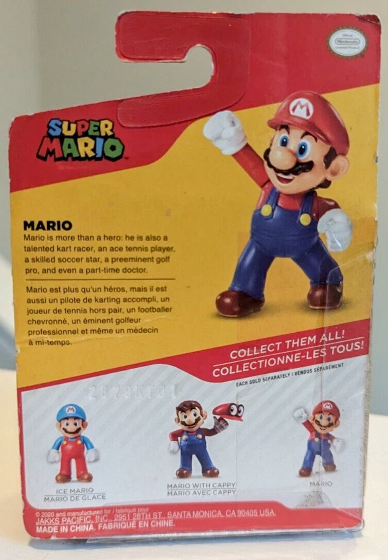 Jakks World of Nintendo Fist Bump Super Mario 2.5" Figure (Bubble Card Issue)