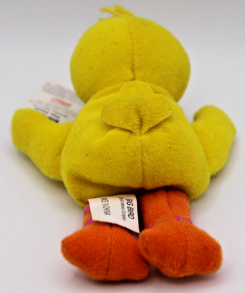 Kellogg Sesame Street Mini Bean Big Bird Beanie Plush VTG 1999 Toy Stuffed