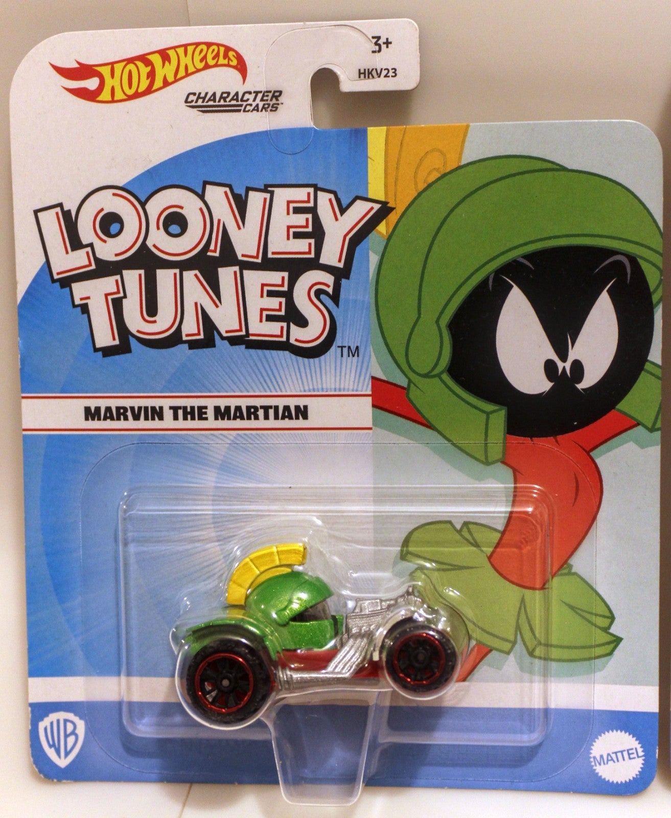2 Lot Hot Wheels Looney Tunes Character Cars Diecast Daffy Duck Marvin Martian