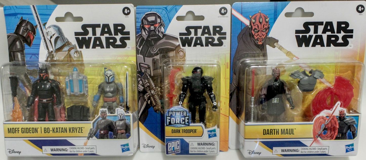 Hasbro Star Wars Epic Hero Darth Maul Moff Gideon Bo-Katan Dark Trooper Figures