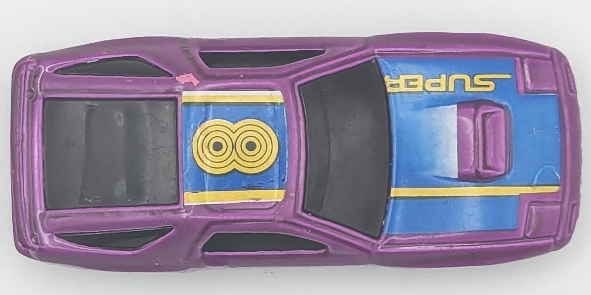 Yatming Mazda RX-7 Turbo Purple Super 8 No. 807 Die Cast Toy Car Vehicle