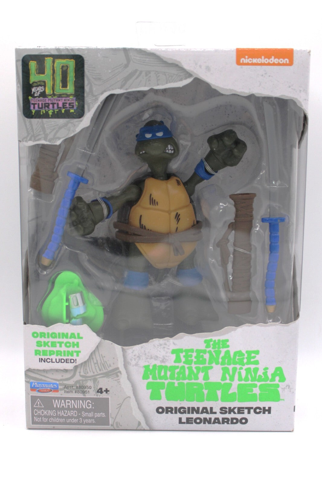 40 Years of Teenage Mutant Ninja Turtles Original Sketch Set of 4 Action Figures