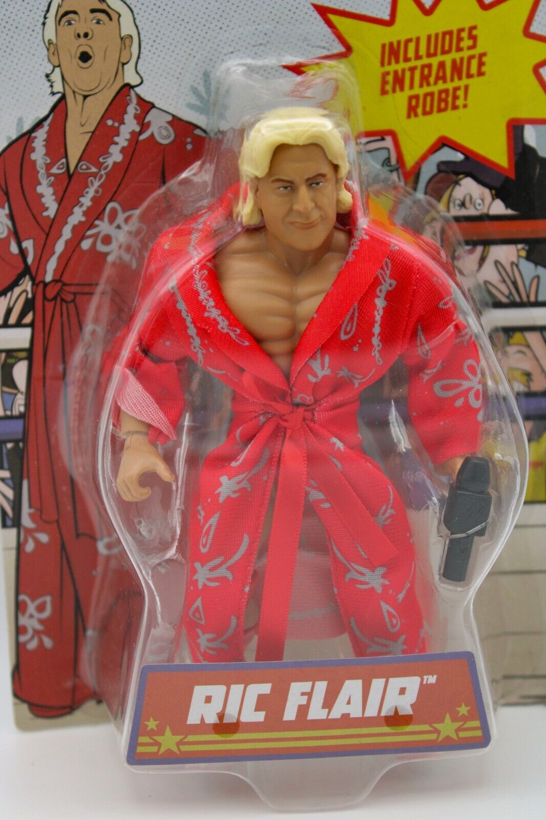 WWE Superstars Ric Flair Retro Action Figure Mattel Series 1 New on Card (B304)