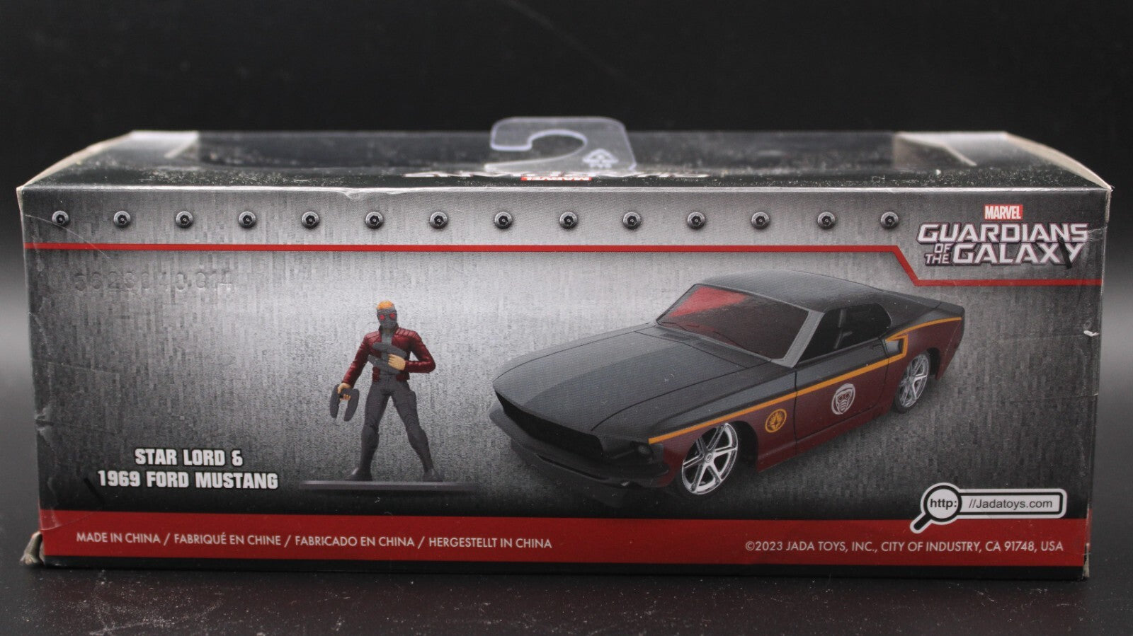 Jada 1:32 Hollywood Rides Star Lord & 1969 Ford Mustang Avengers 33077 Diecast