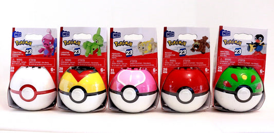 MEGA Construx Pokemon Srs 23 Lot of 5 Tinkatink Larvitar Fidough Wattrel Bidoof