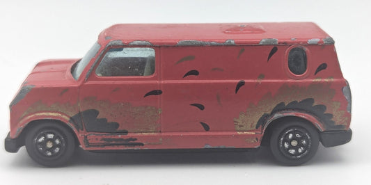Vintage Red Van With Graphics Die Cast 1981 Universal Studios No. 1501