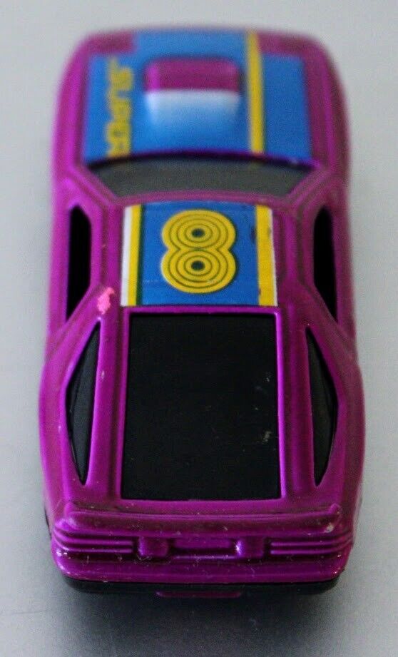 Yatming Mazda RX-7 Turbo Purple Super 8 No. 807 Die Cast Toy Car Vehicle