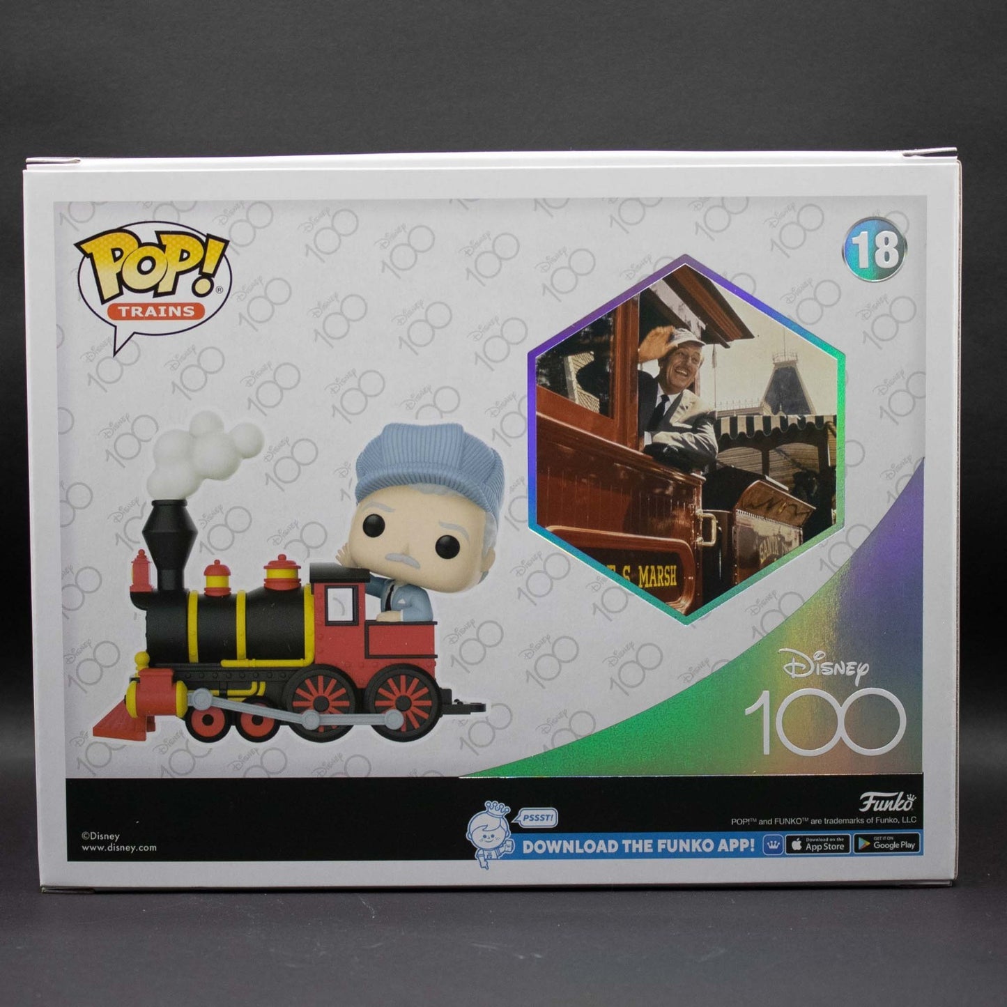Funko Pop! Trains Disney 100 Walt Disney On Engine #18 Amazon Exclusive