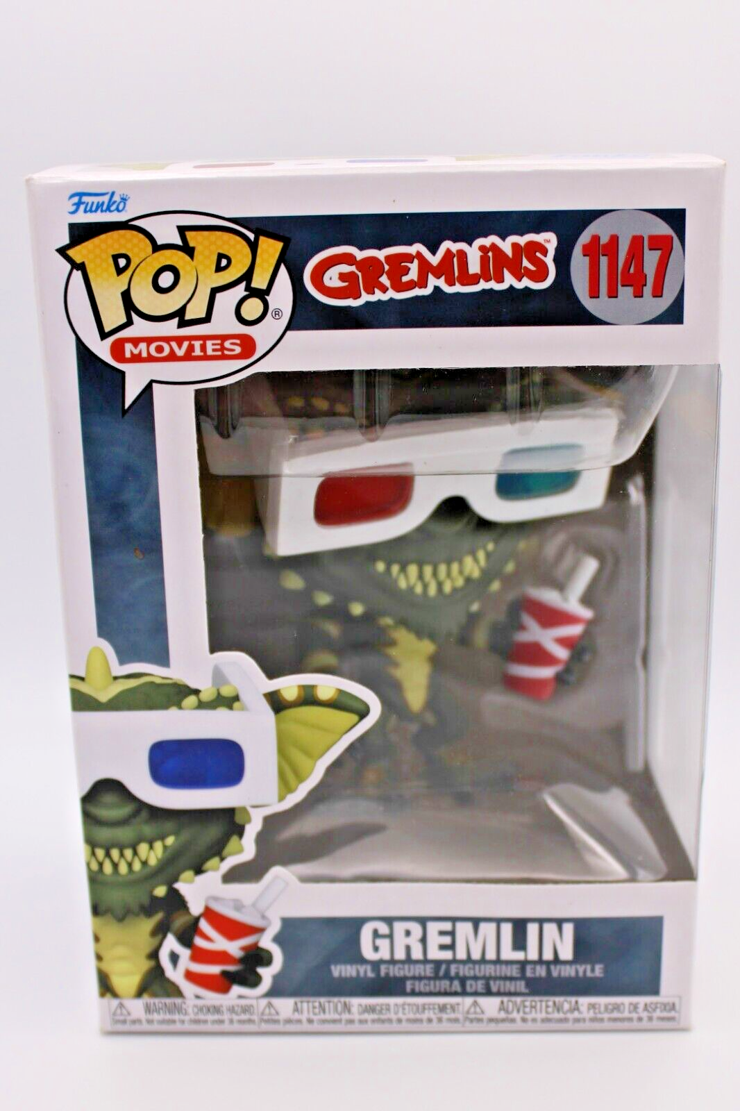 Funko Pop! Gremlins Lot Gizmo & Gremlin 3D Glasses - Minor Wear with Protectors