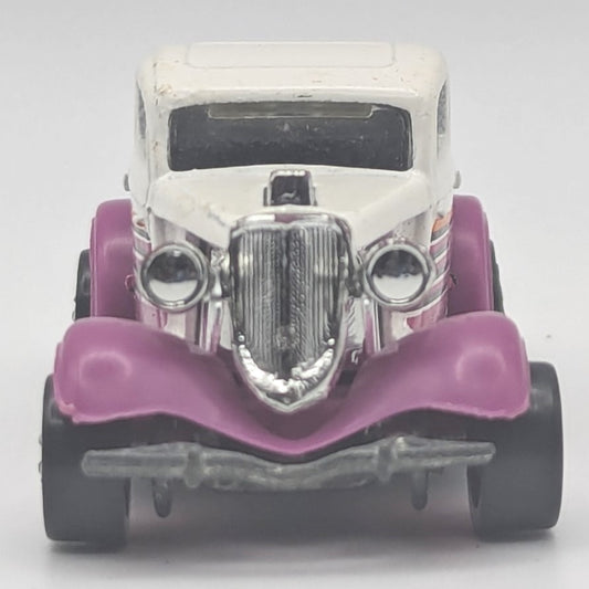 Hot Wheels '34 Ford Coupe 1979 White Pink Stripes Malaysia Vehicle