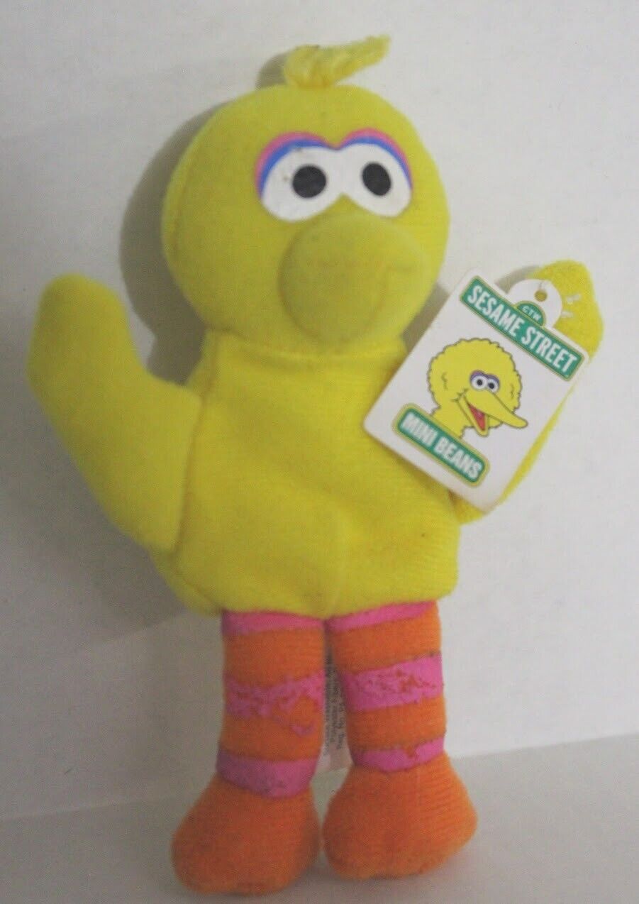 Kellogg Sesame Street Mini Bean Big Bird Beanie Plush VTG 1999 Toy Stuffed