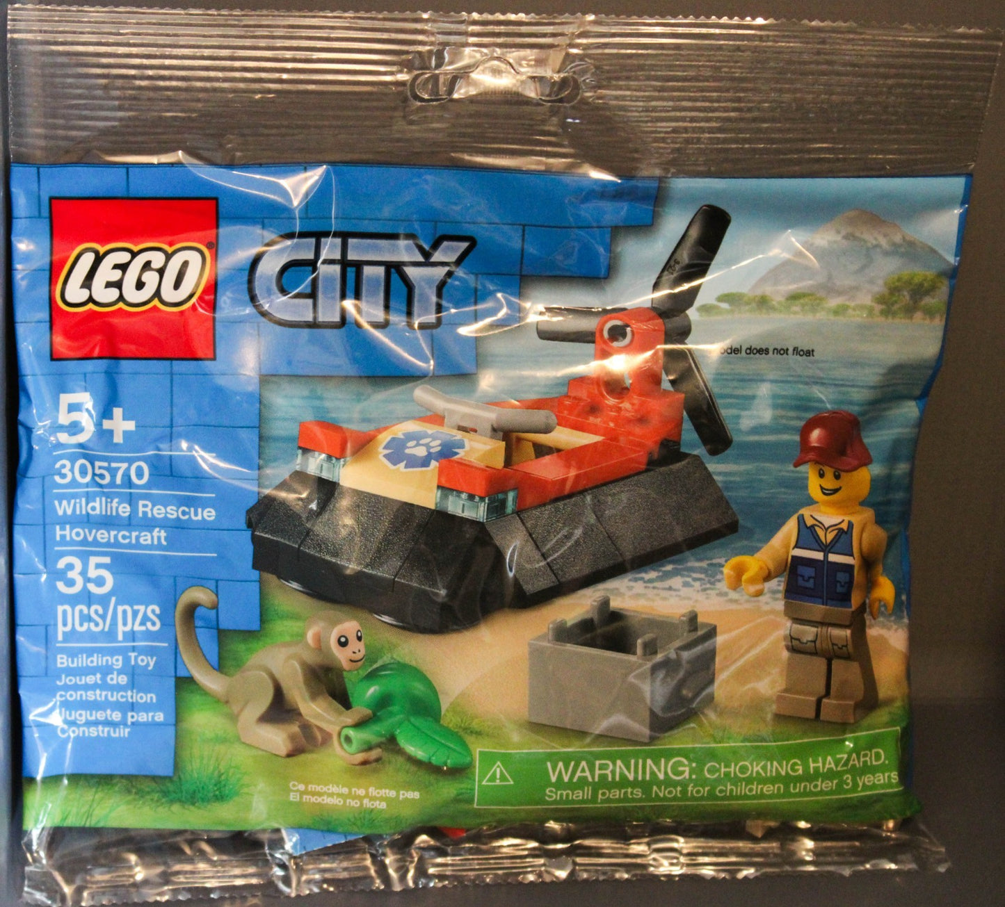 3 LEGO Polybags Green Creature Rock Monster Truck Wildlife Rescue Hovercraft