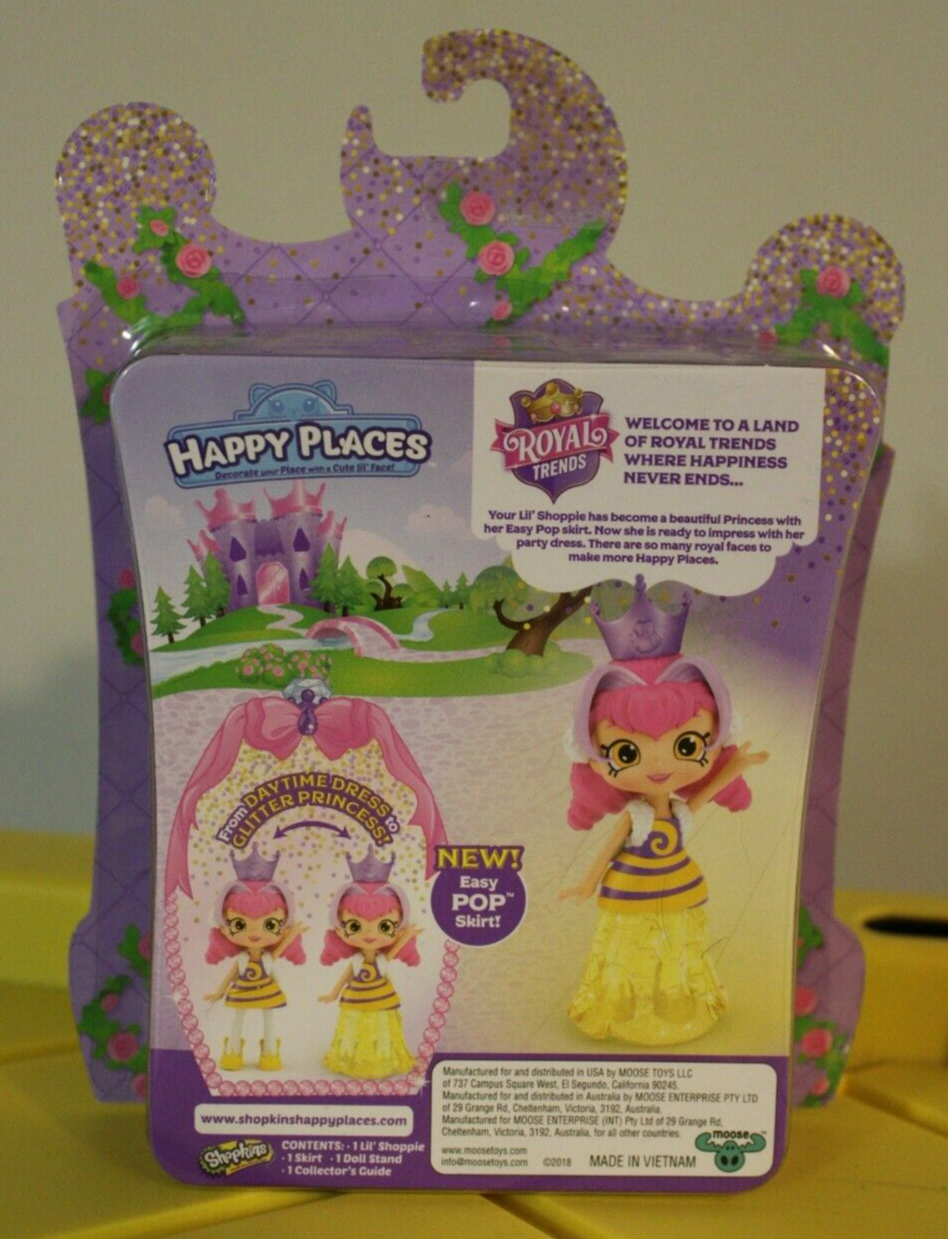 Shopkins Happy Places Royal Trends QUEEN BEEHAVE Doll & Pop Skirt MIB