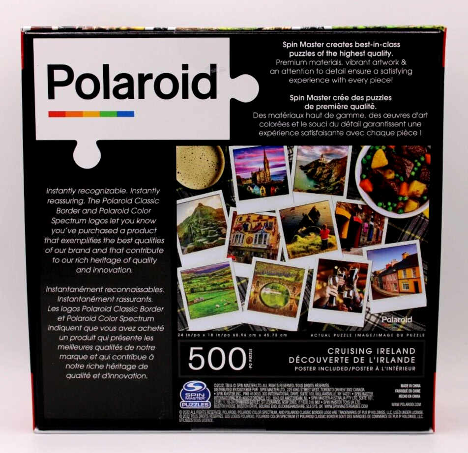 Spin Masters Polaroid - "Cruising Ireland" - 500 Pcs. Jigsaw Puzzle - 24" x 18".