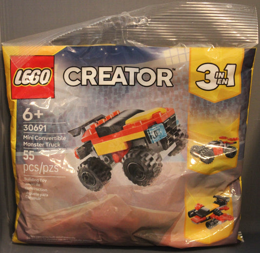 4 LEGO Polybags 2 City  2 Creator Party Animals Monster Truck Hovercraft Jet Ski