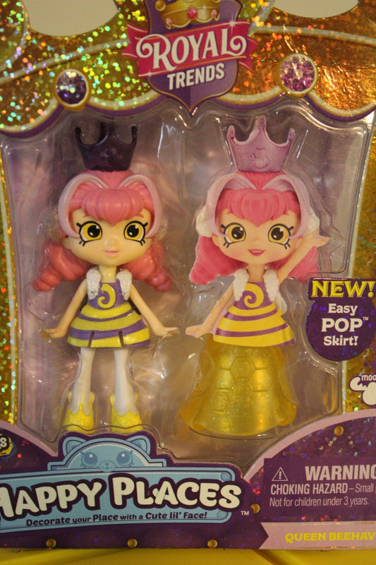 Shopkins Happy Places Royal Trends QUEEN BEEHAVE Doll & Pop Skirt MIB