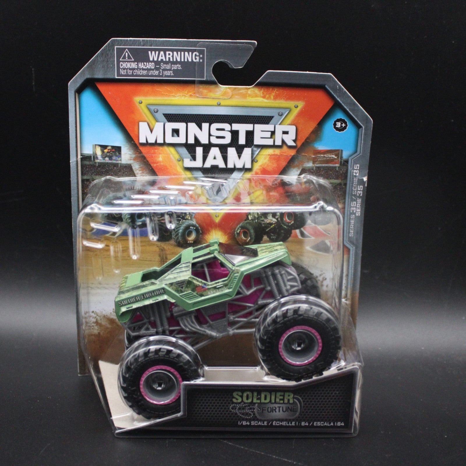 Spin Master Monster Jam Series 35 Soldier of Fortune 1/64 Scale Monster Truck