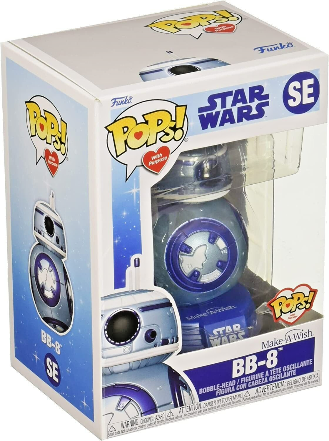 Funko Pop! Star Wars: Make-A-Wish - BB-8 (Metallic) Special Edition w/ Protector