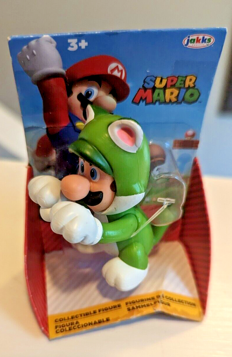 Cat Luigi 2.5" Action Figure Jakks Pacific Super Mario (Some Packaging Issues)