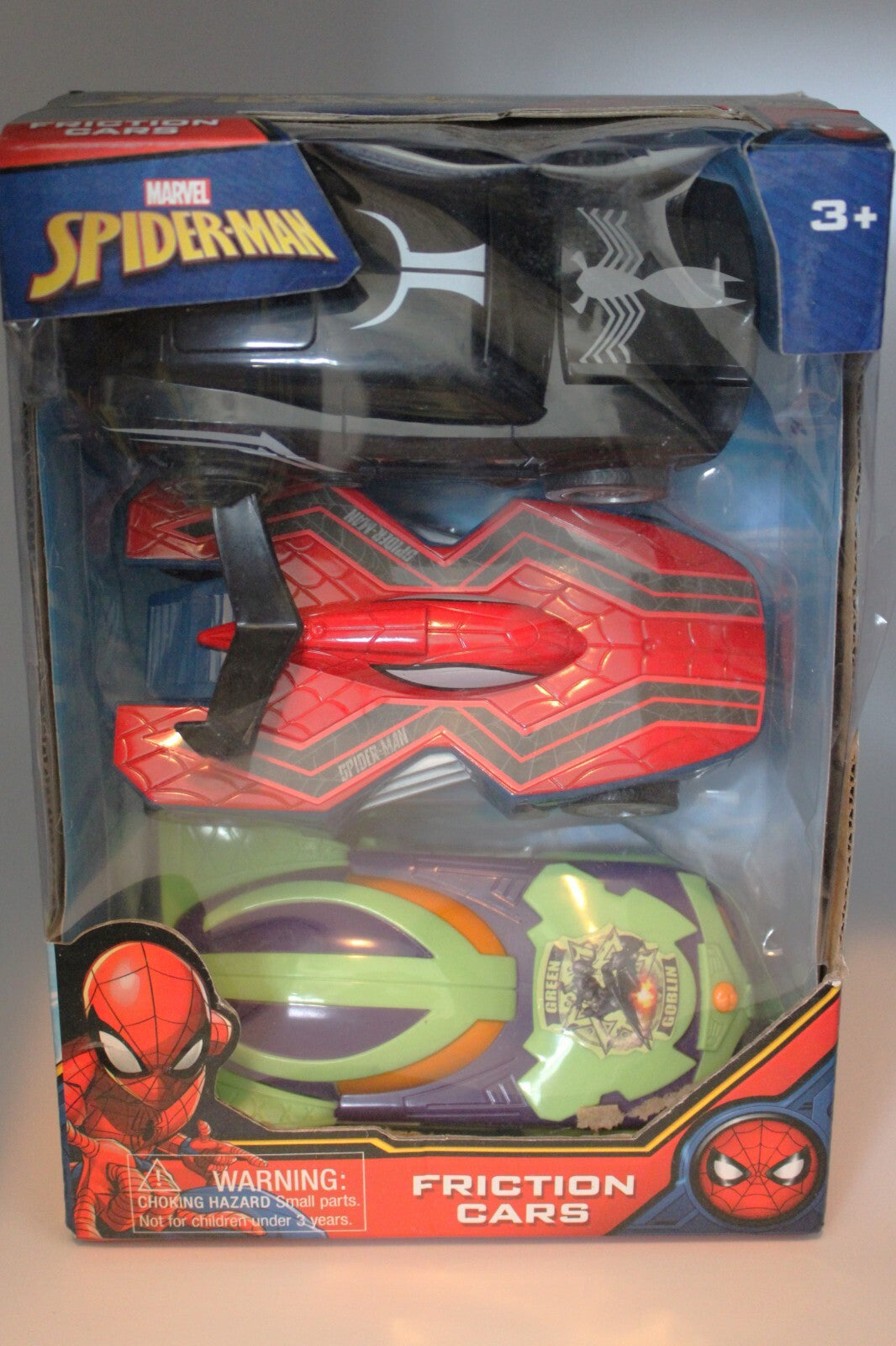 Marvel Spiderman Friction Cars - Spiderman Symbiote Spiderman Green Goblin