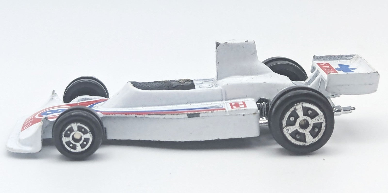 Vintage Yat Ming No. 1308 White Speed #8 Open Wheel Racer Racing Car 1:64 Rare