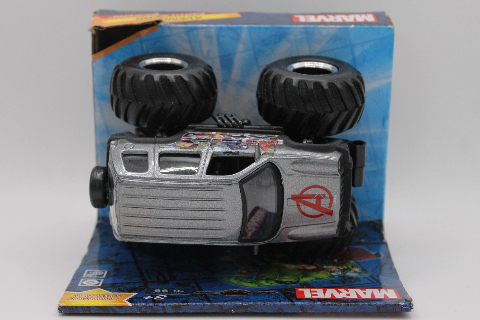 Marvel Avengers Earth Shockers GM Jeep Die-Cast Monster Truck Pull-Back Power
