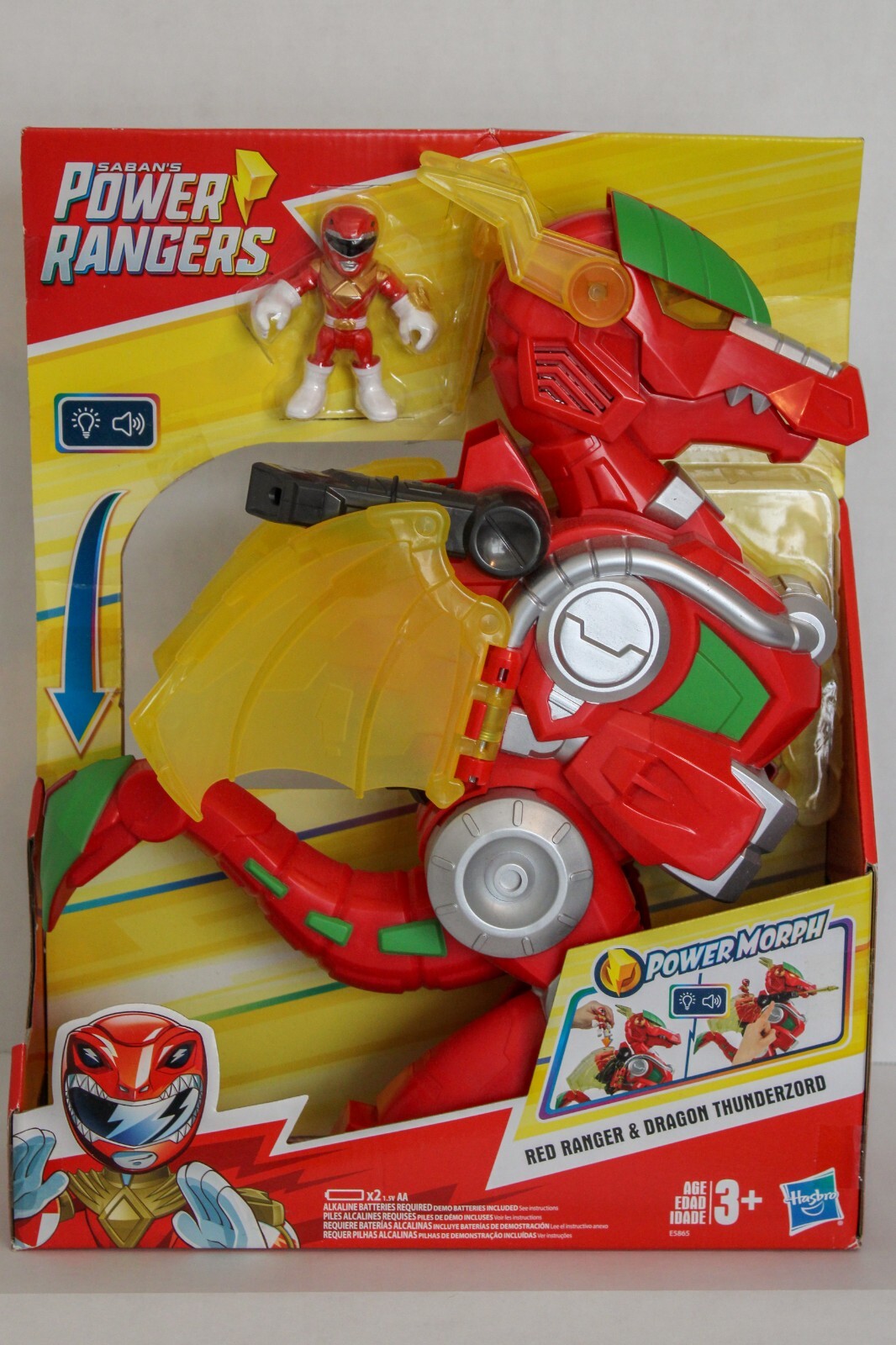 Power Rangers - Dragon Thunderzord & Red Ranger PlaySkool Heroes 14 Inch Figure