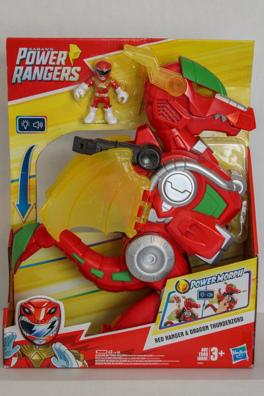 Power Rangers - Dragon Thunderzord & Red Ranger PlaySkool Heroes 14 Inch Figure