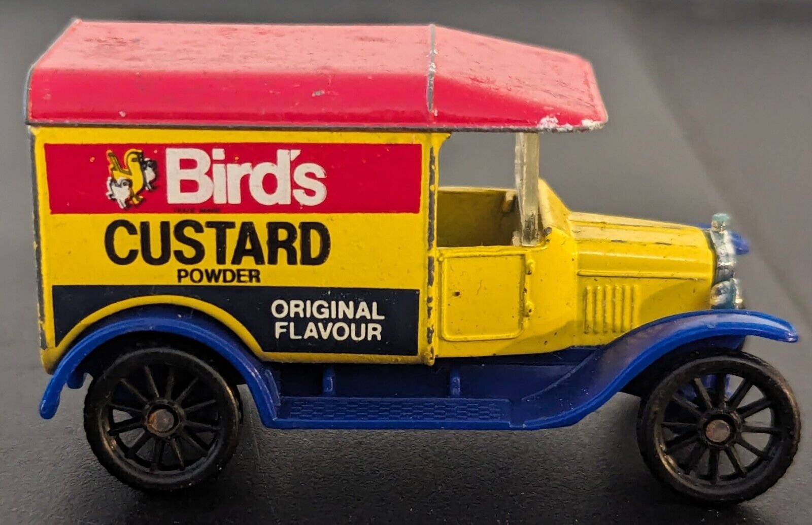 Vintage Matchbox 1989 Bird's Custard Powder 1921 Model T Ford 1:52 Yellow