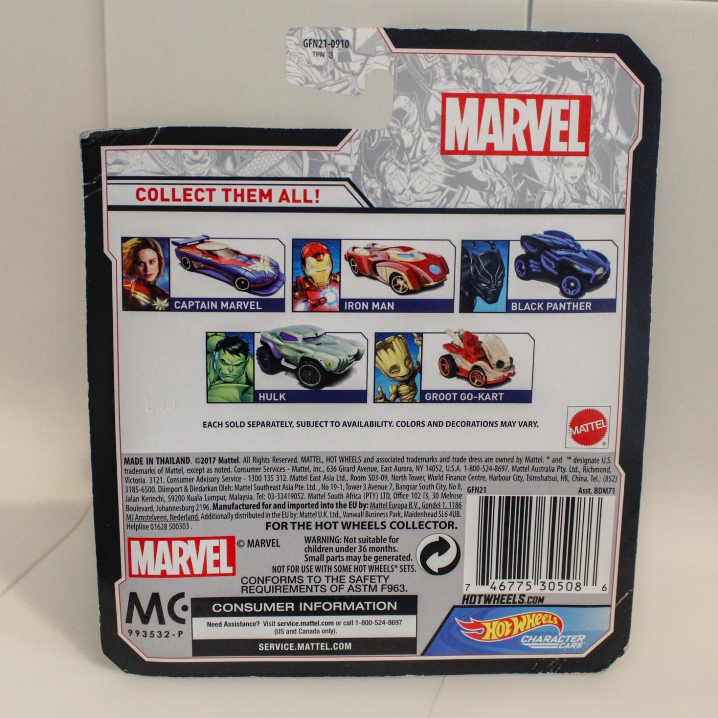 Lot Of 5 Marvel Hot Wheels Comic Version Avengers Characters Cars Hulk Wolverine
