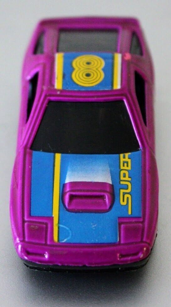 Yatming Mazda RX-7 Turbo Purple Super 8 No. 807 Die Cast Toy Car Vehicle