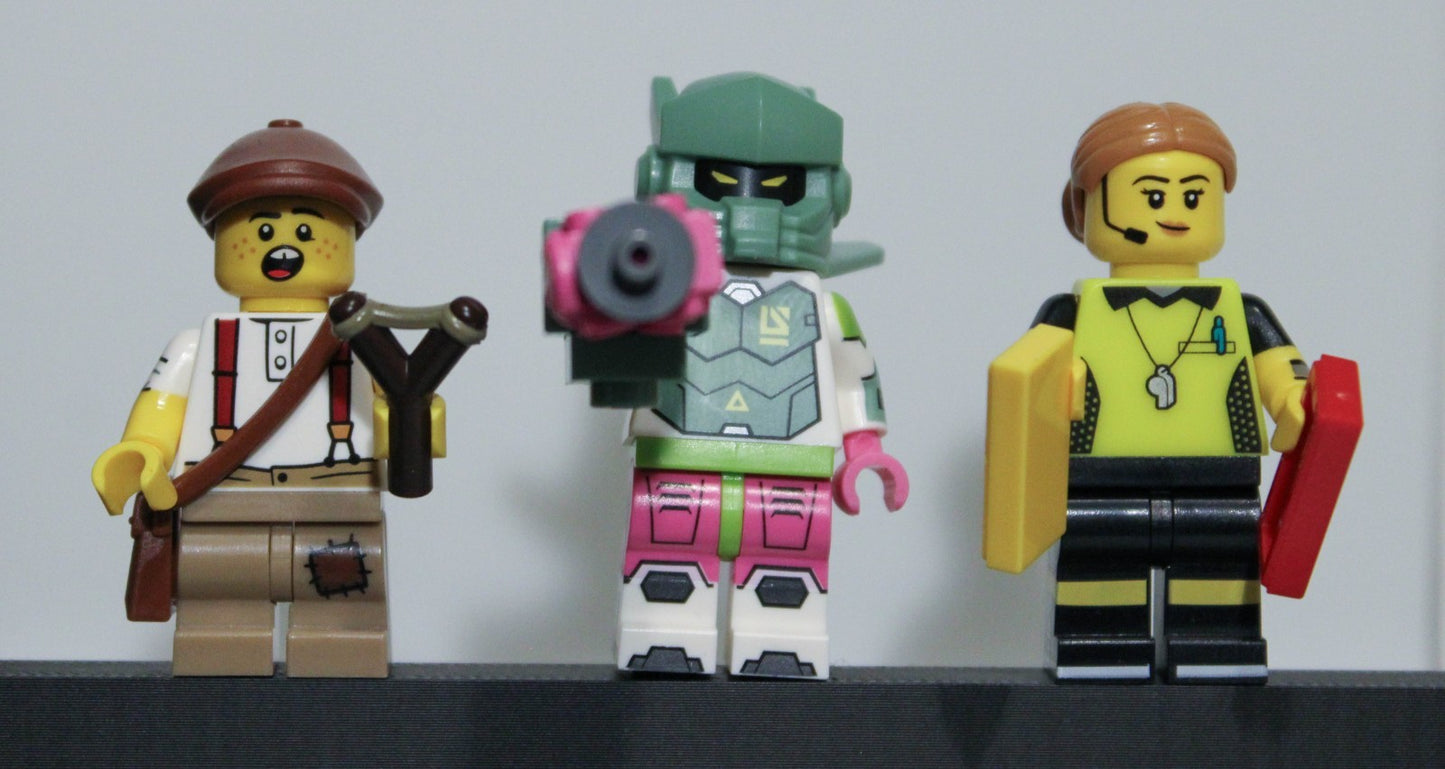 LEGO 71037 Minifigure Series 24 Lot Of 3 Robot Warrior/Referee/Paper Boy