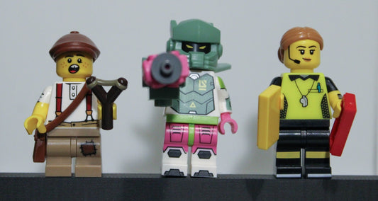 LEGO 71037 Minifigure Series 24 Lot Of 3 Robot Warrior/Referee/Paper Boy