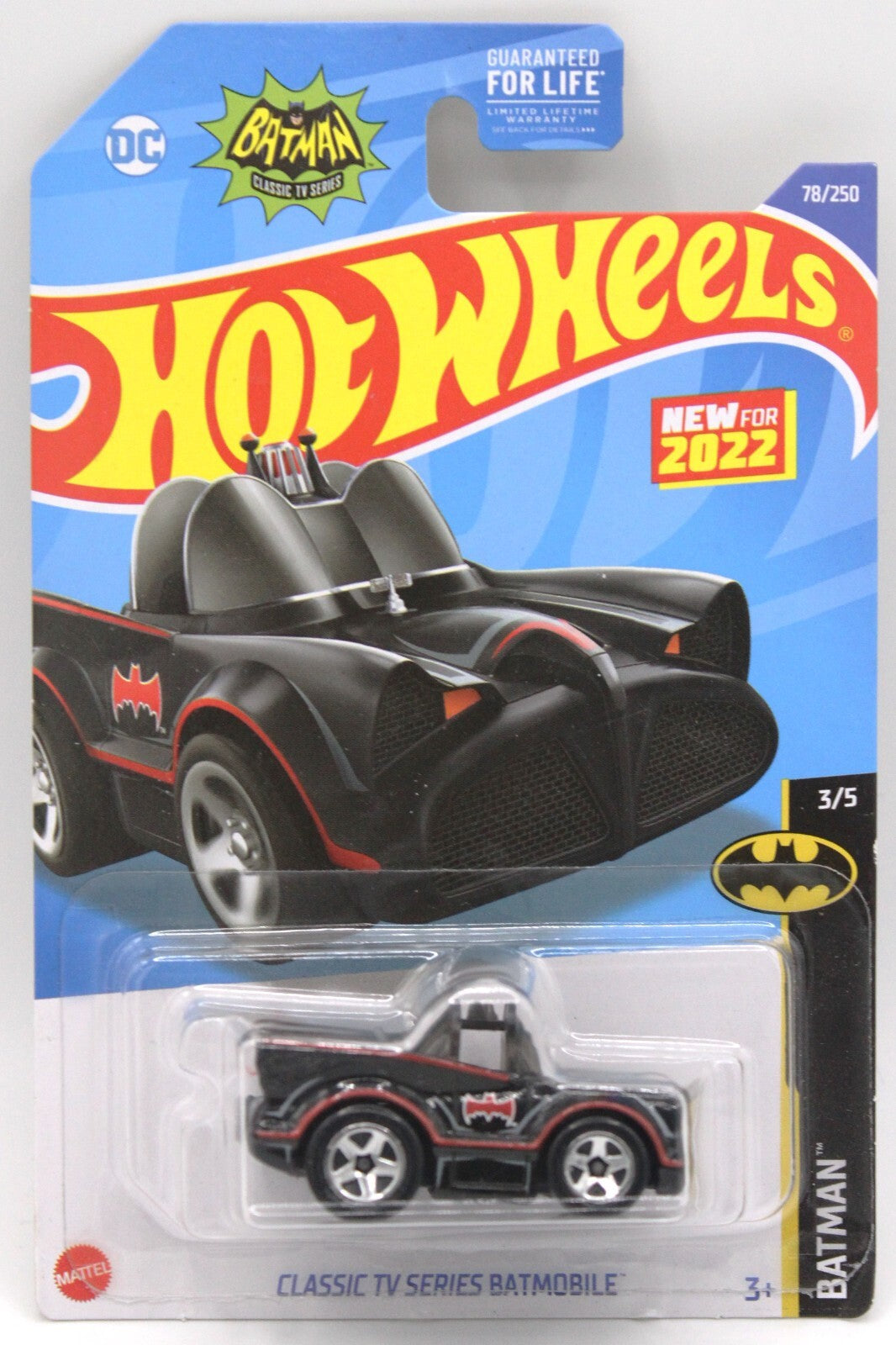 2022 Hot Wheels Batman Series Classic Tv Series Batmobile 78/250 Batman 3/5
