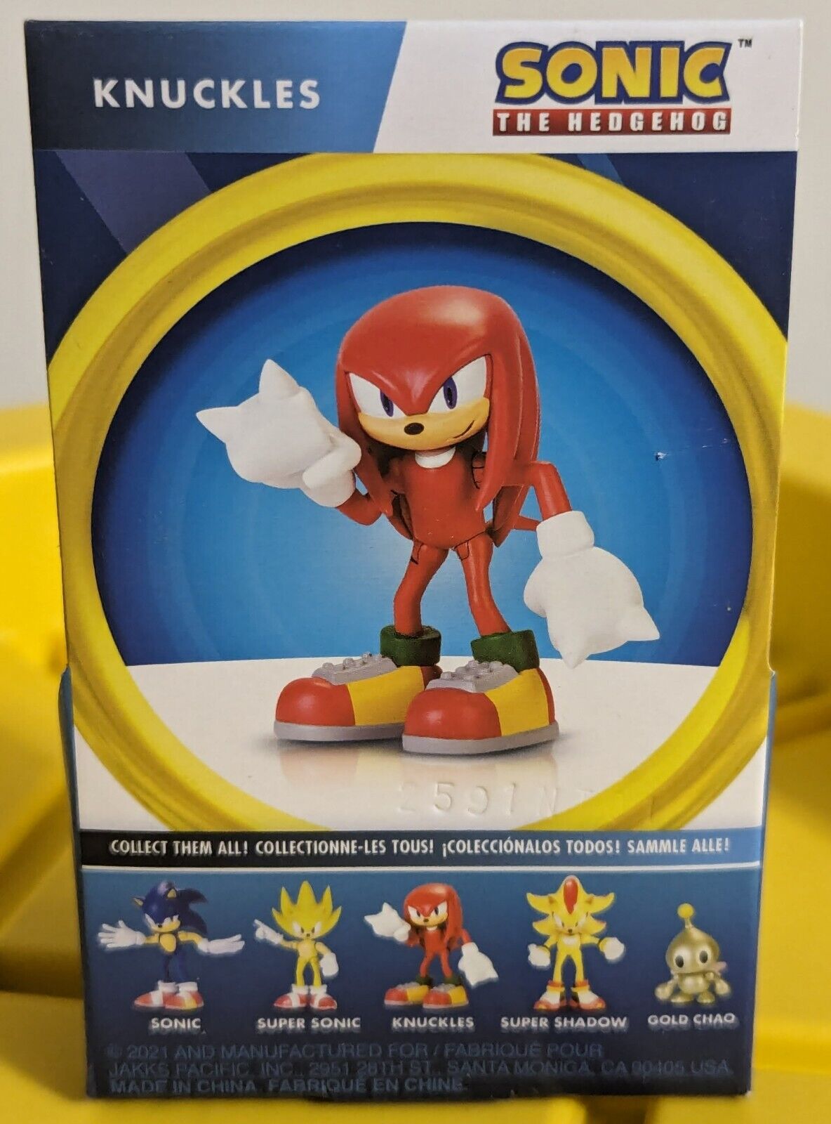 Knuckles 2.5 Inch Figure Sonic The Hedgehog Jakks-Pacific Checklane Packaging