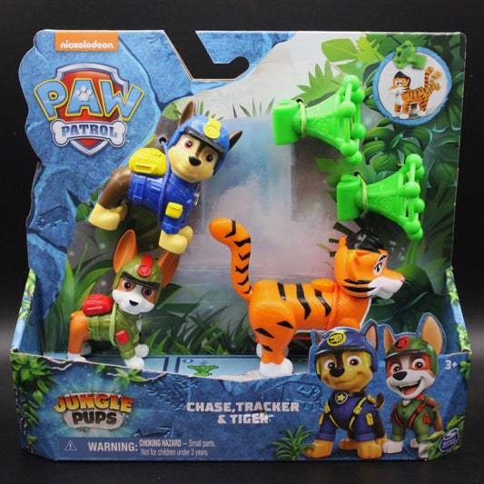 Spin Master Paw Patrol Jungle Pups Chase, Tracker, & Tiger Action Figures