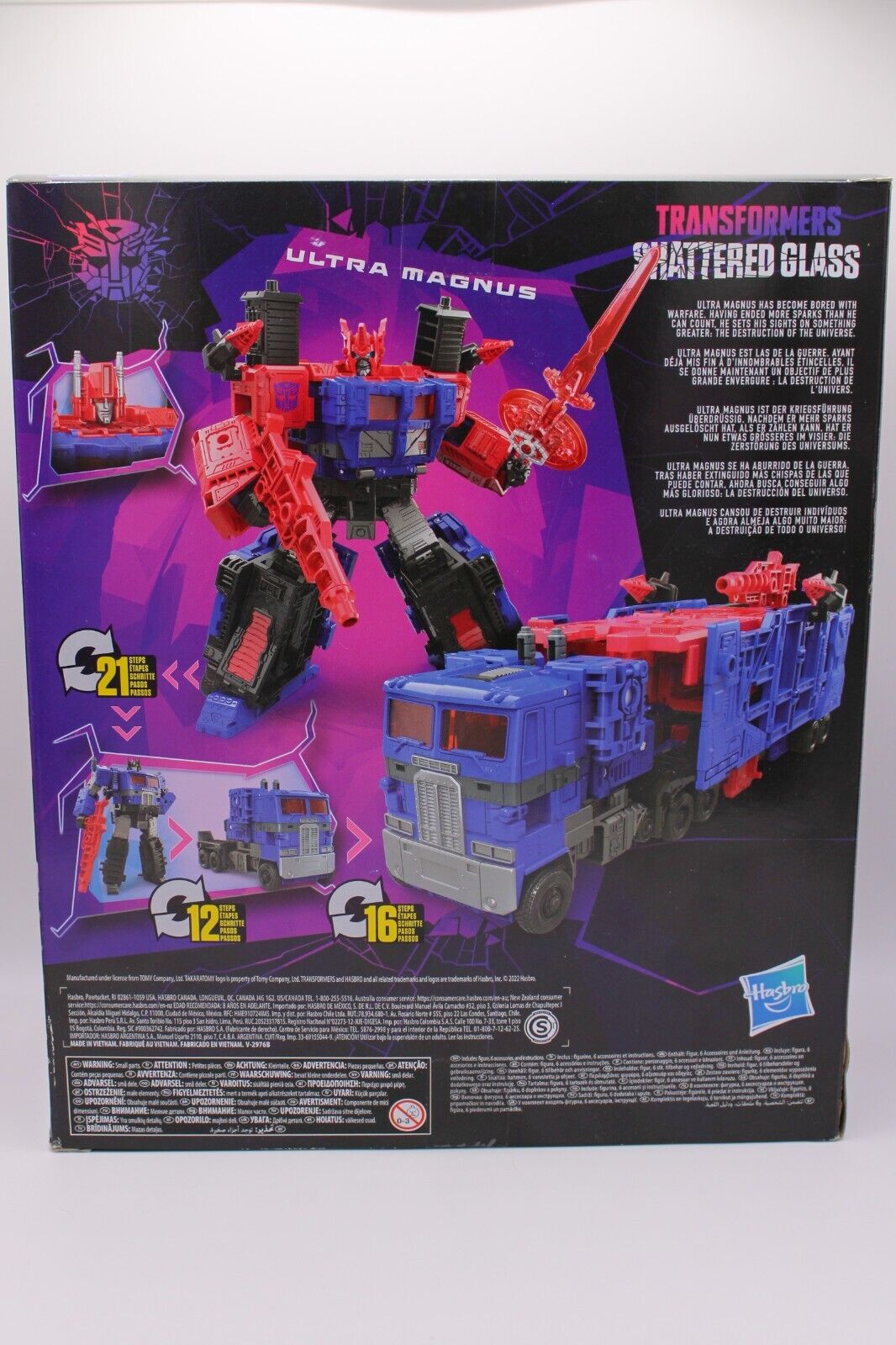 Transformers Shattered Glass Ultra Magnus Leader 7 Inch Figure Hasbro w Comic