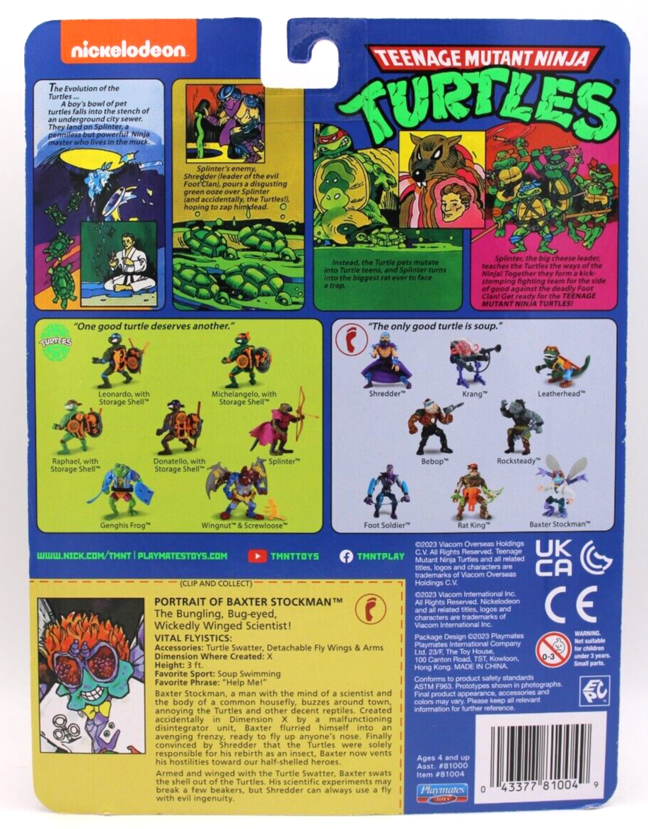 Teenage Mutant Ninja Turtles Baxter Stockman Retro Reissue Figure Cracked Bubble