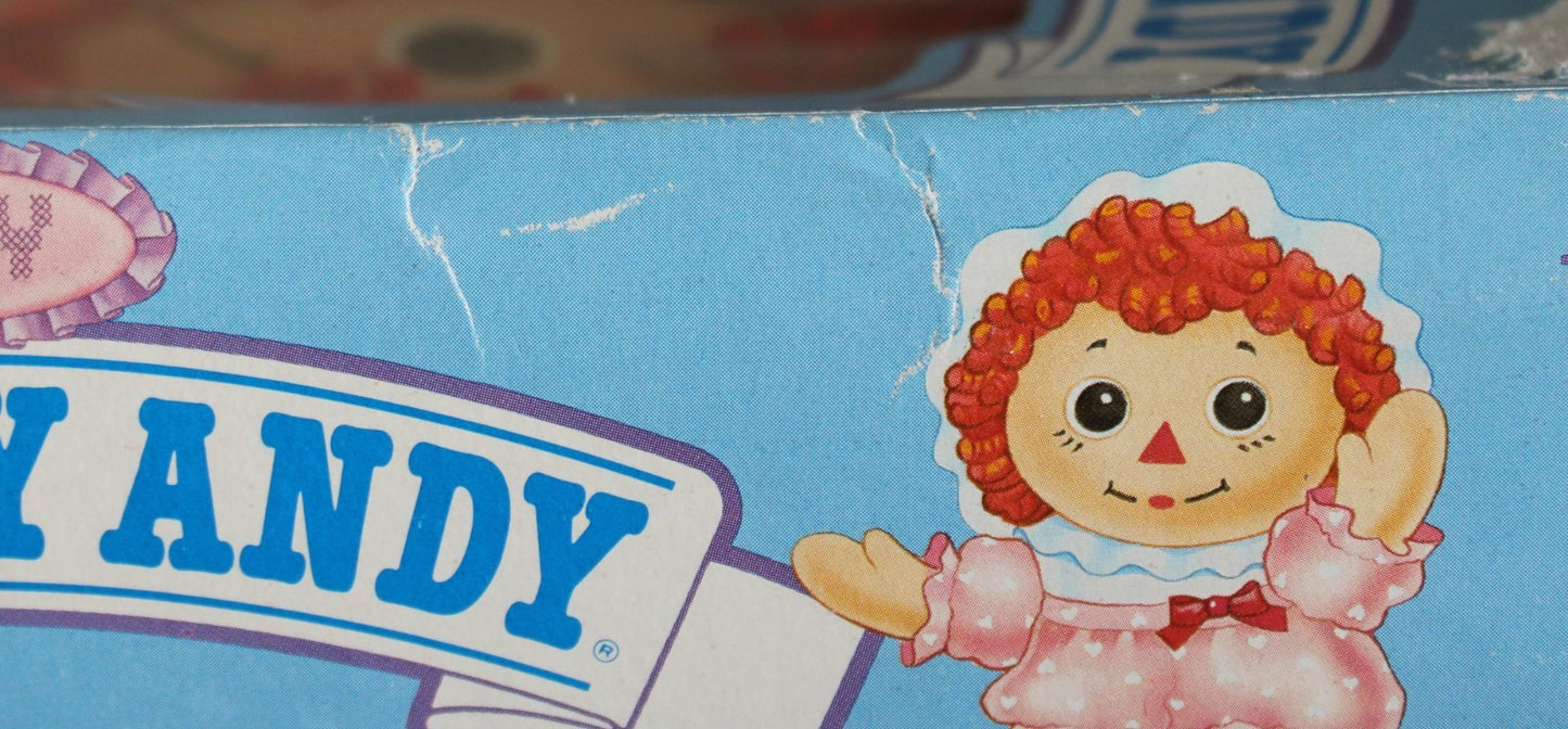 1989 Baby Raggedy Andy The Original Doll With a Heart Playskool 8 Inch Doll