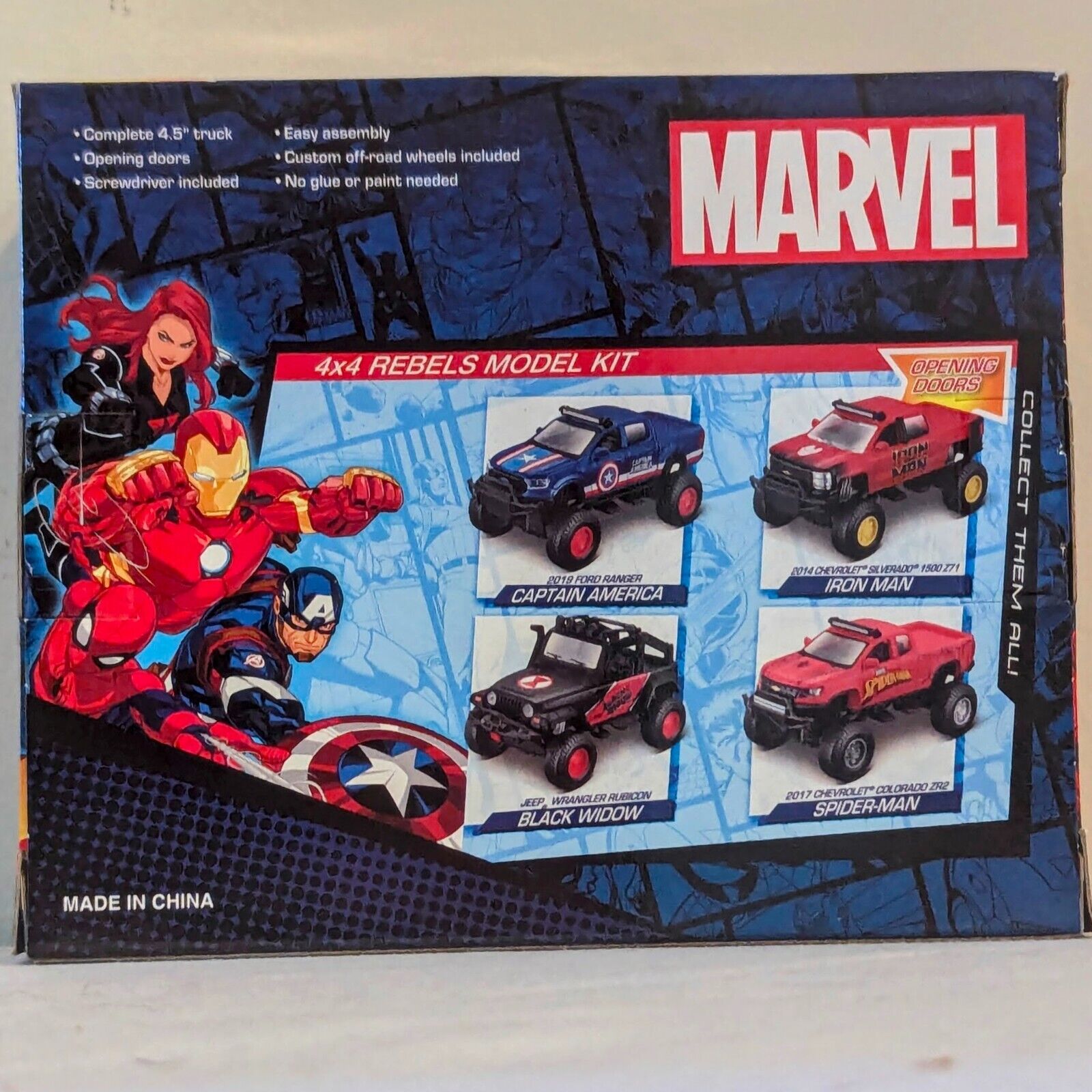 Marvel 4x4 Rebels Model Kit 4.5" Truck Build Kit Spider-Man Theme