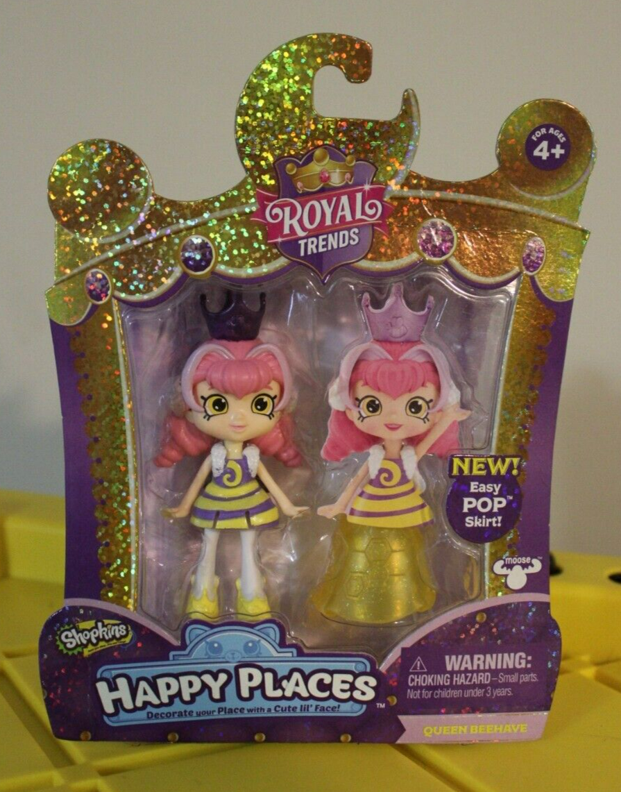 Shopkins Happy Places Royal Trends QUEEN BEEHAVE Doll & Pop Skirt MIB