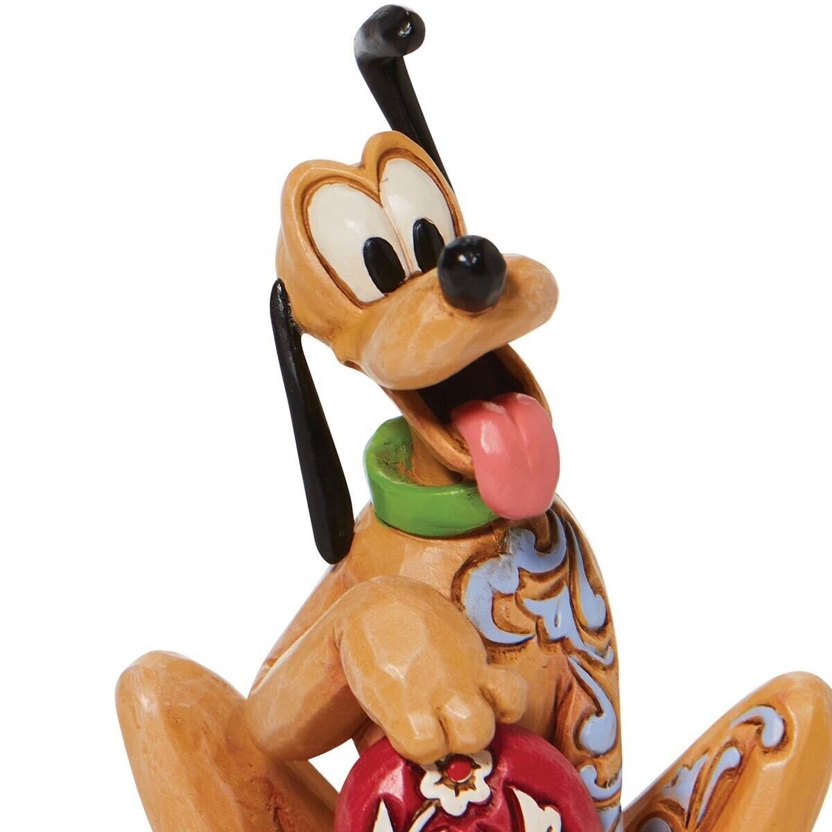 Jim Shore Disney Traditions Pluto Holding Heart - Mickey and Friends 6010108