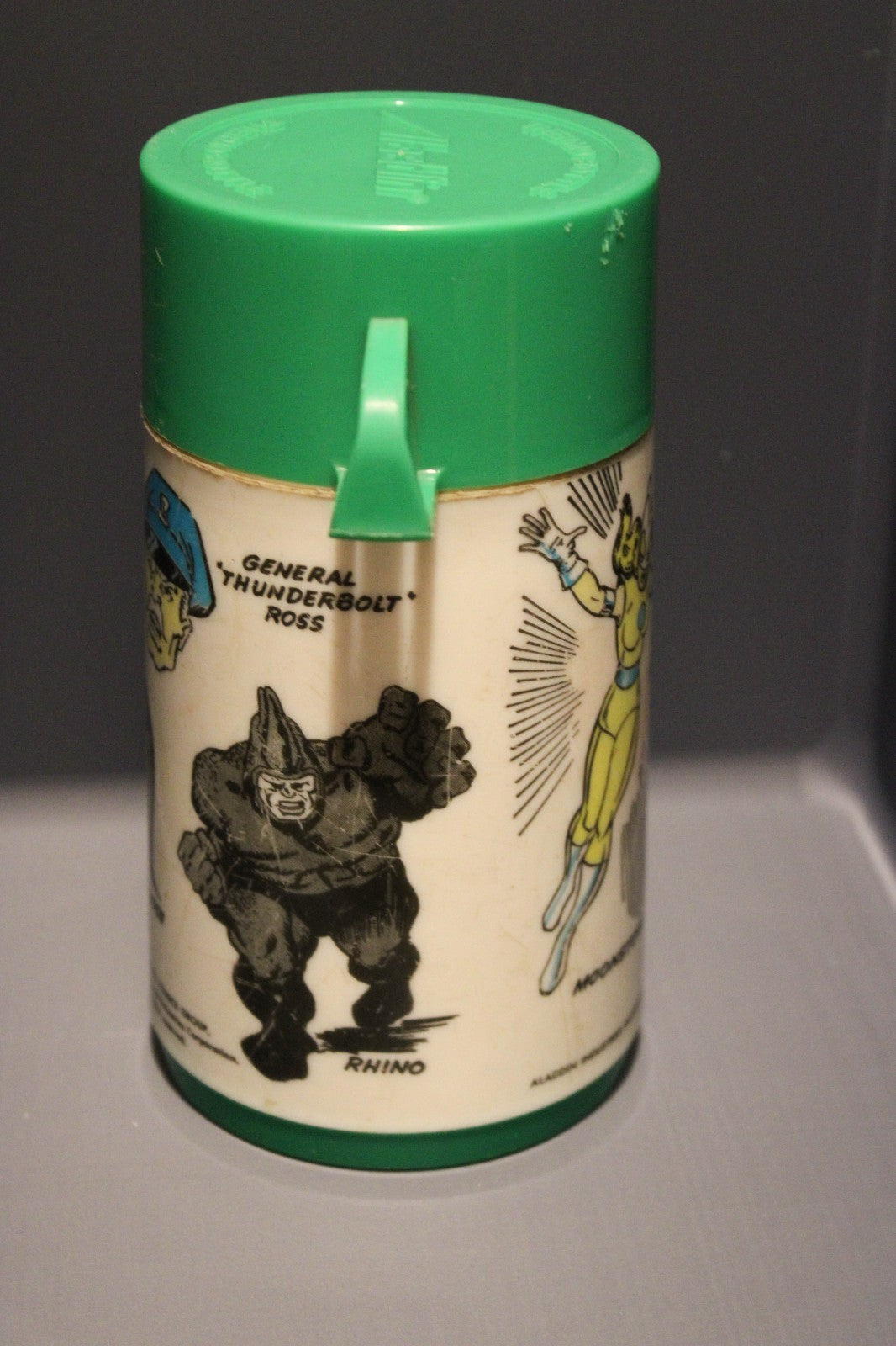 Vintage 1978 Marvel Comics The Incredible Hulk Aladdin Plastic Thermos With Cup